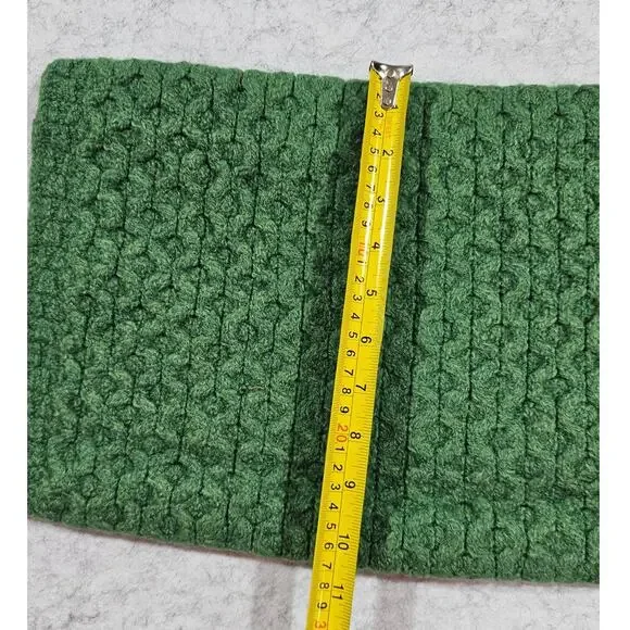 Aran Sweater Market 100% Pure New Wool Neck Warmer Snood Scarf Honeycomb Green - Picture 5 of 5